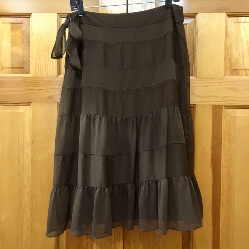 Tiered boho style ruffled skirt